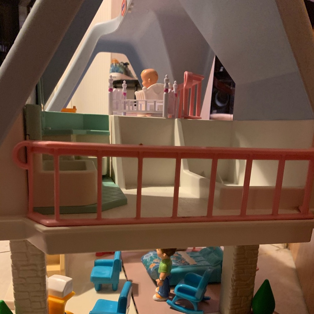 Vintage Little Tikes Two Story Blue Roof